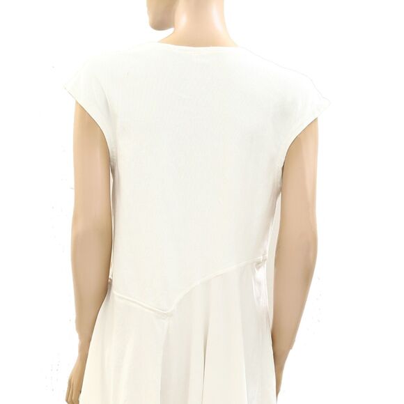 Daily Practice by Anthropologie Short-Sleeve Asymmetrical Midi Dress L 271106 - Picture 12 of 13